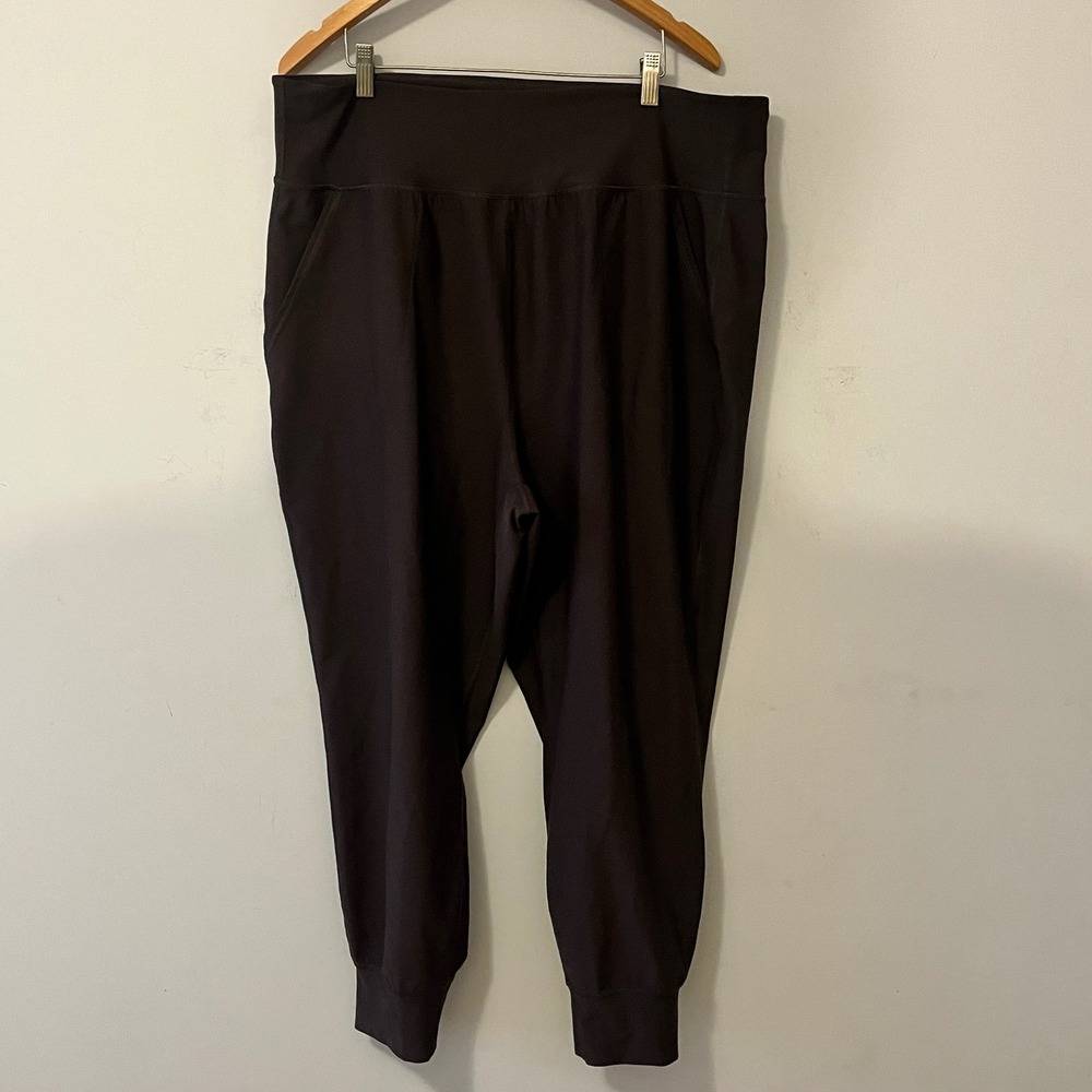 Old Navy Powersoft High-Rise Jogger Active Pants Brown 2X Go-Dry Pockets